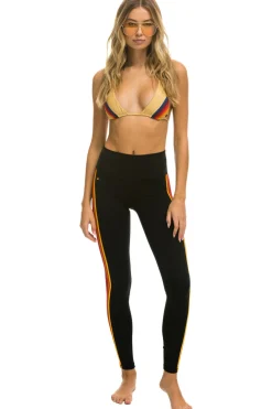 Activewear | Activewear | Aviator Nation FULL LENGTH HI-RISE 5 STRIPE LEGGINGS - BLACK