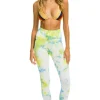 Activewear | Activewear | Aviator Nation FULL LENGTH HI-RISE TIE DYE LEGGINGS - NEON YELLOW NEONYELLOW