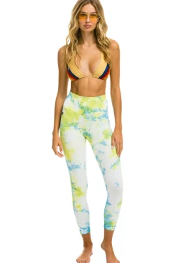 Activewear | Activewear | Aviator Nation FULL LENGTH HI-RISE TIE DYE LEGGINGS - NEON YELLOW NEONYELLOW
