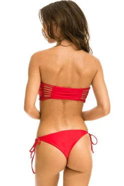 Swim Tops | Aviator Nation GATHE BANDEAU BIKINI TOP - RED