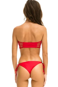 Swim Tops | Aviator Nation GATHE BANDEAU BIKINI TOP - RED