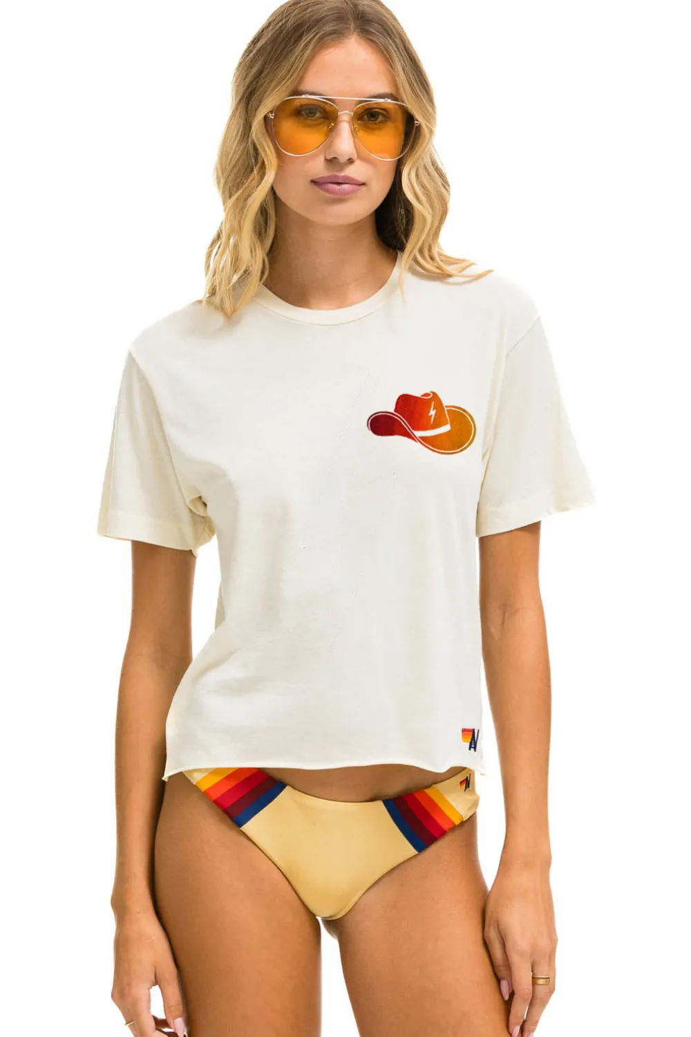 Boyfriend Tees | Aviator Nation GOLDEN SKY FESTIVAL 2024 BOYFRIEND TEE - VINTAGE WHITE VINTAGEWHITE
