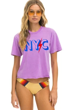 Collab Merchandise | Collab Merchandise | Aviator Nation GOV BALL 2024 BOYFRIEND TEE - NEON PURPLE NEONPURPLE