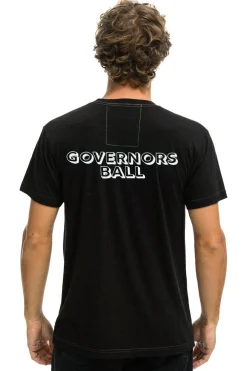 Tees | Collab Merchandise | Aviator Nation GOV BALL 2024 UNISEX CREW TEE - BLACK