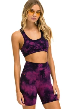 Activewear | Activewear | Aviator Nation HAND DYED 6 INCH HI-RISE BIKER SHORT - TIE DYE CRYSTAL ROSE TIEDYECRYSTALROSE