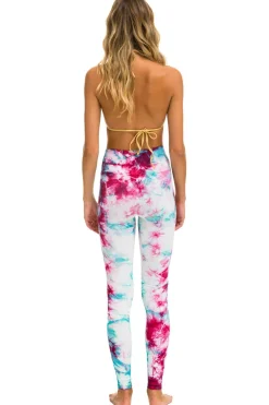 Activewear | Activewear | Aviator Nation HAND DYED FULL LENGTH HI-RISE LEGGINGS - TIE DYE TURQUOISE TIEDYETURQUOISE