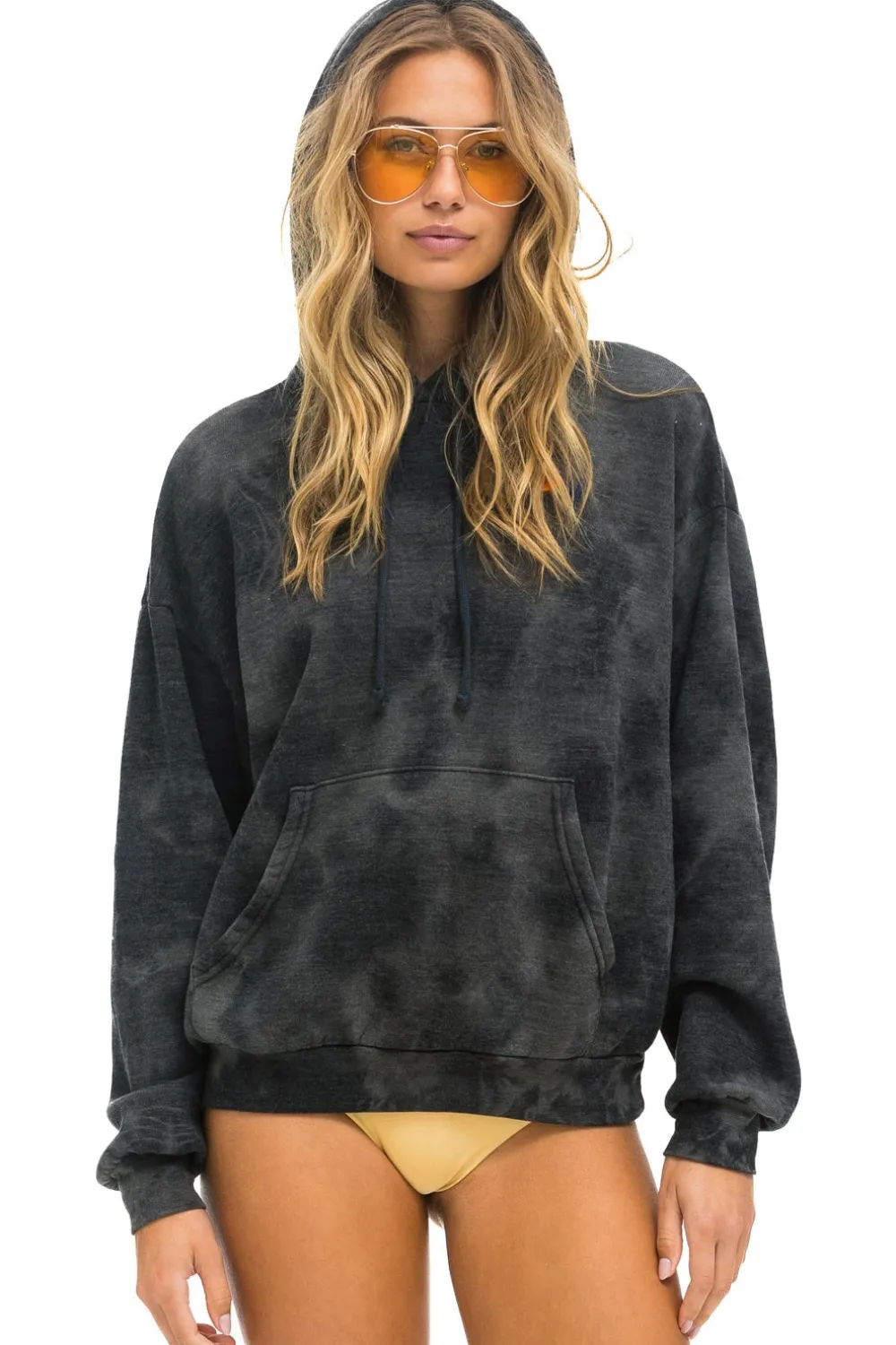 Hoodies | Hoodies | Aviator Nation HAND DYED PULLOVER HOODIE RELAXED - TIE DYE VINTAGE CHARCOAL TIEDYEVINTAGECHARCOAL