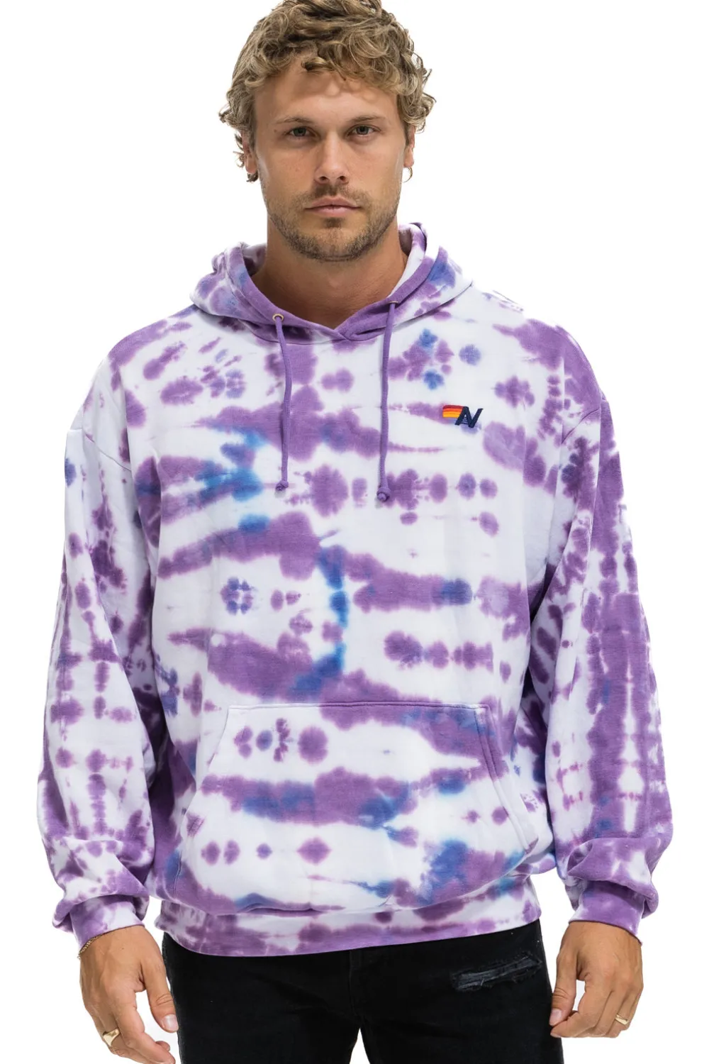 Hoodies | Hoodies | Aviator Nation HAND DYED PULLOVER HOODIE RELAXED - TIE DYE MAGENTA TIEDYEMAGENTA