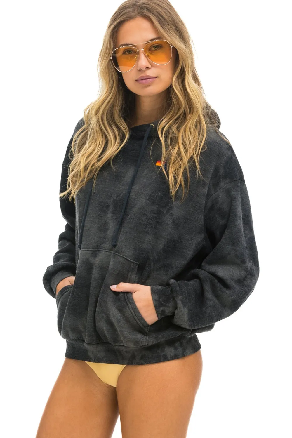 Hoodies | Hoodies | Aviator Nation HAND DYED PULLOVER HOODIE RELAXED - TIE DYE VINTAGE CHARCOAL TIEDYEVINTAGECHARCOAL