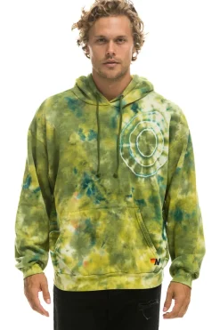 Hoodies | Hoodies | Aviator Nation HAND DYED PULLOVER HOODIE RELAXED - TIE DYE GREEN YELLOW TIEDYEGREENYELLOW