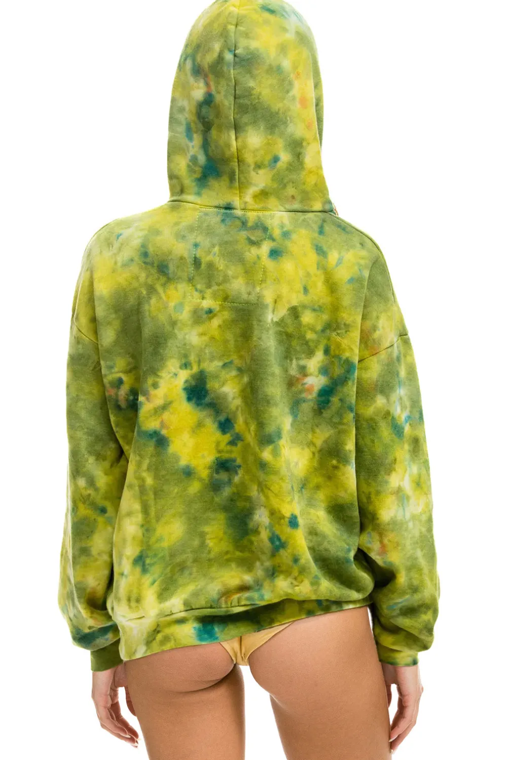 Hoodies | Hoodies | Aviator Nation HAND DYED PULLOVER HOODIE RELAXED - TIE DYE GREEN YELLOW TIEDYEGREENYELLOW
