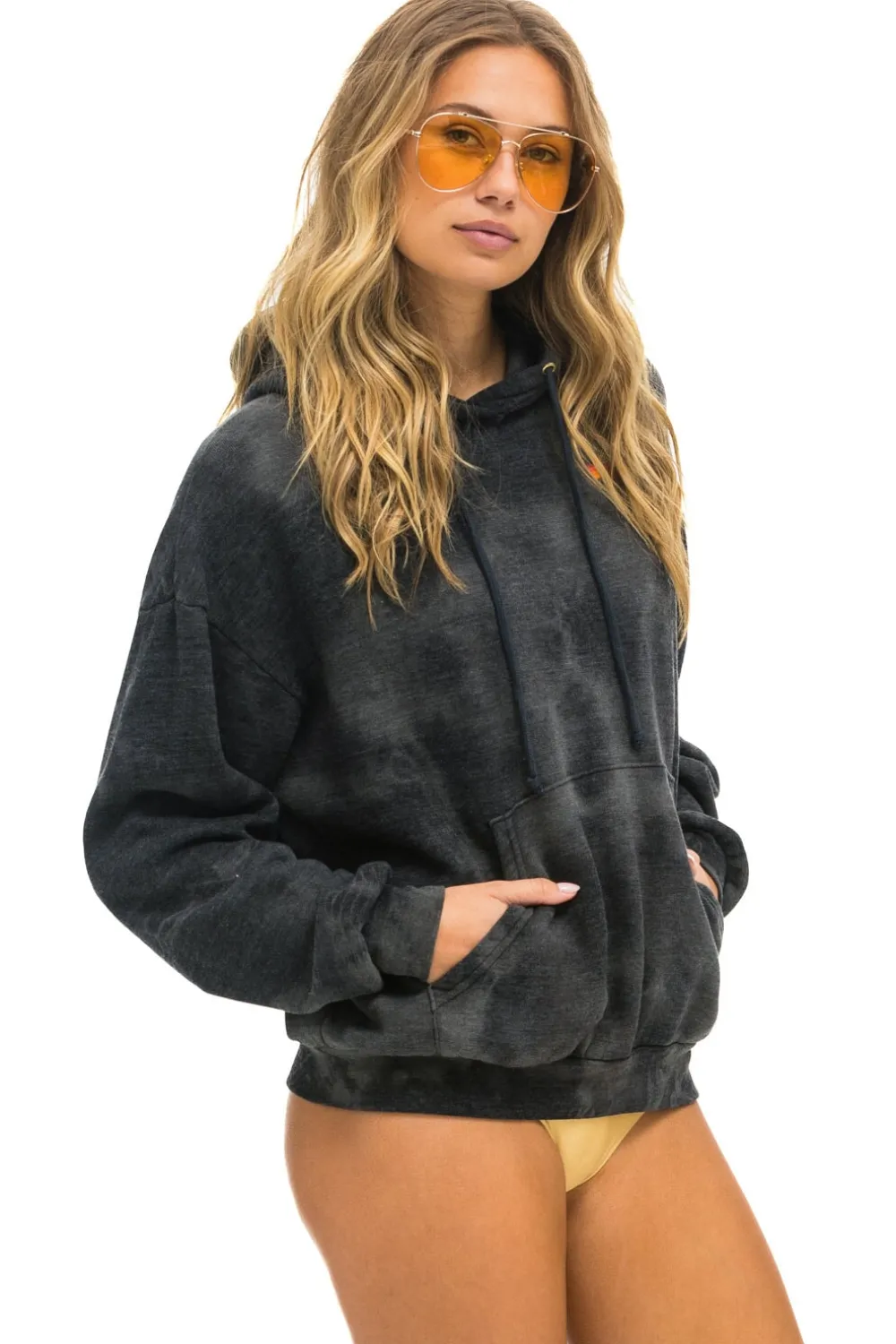 Hoodies | Hoodies | Aviator Nation HAND DYED PULLOVER HOODIE RELAXED - TIE DYE VINTAGE CHARCOAL TIEDYEVINTAGECHARCOAL