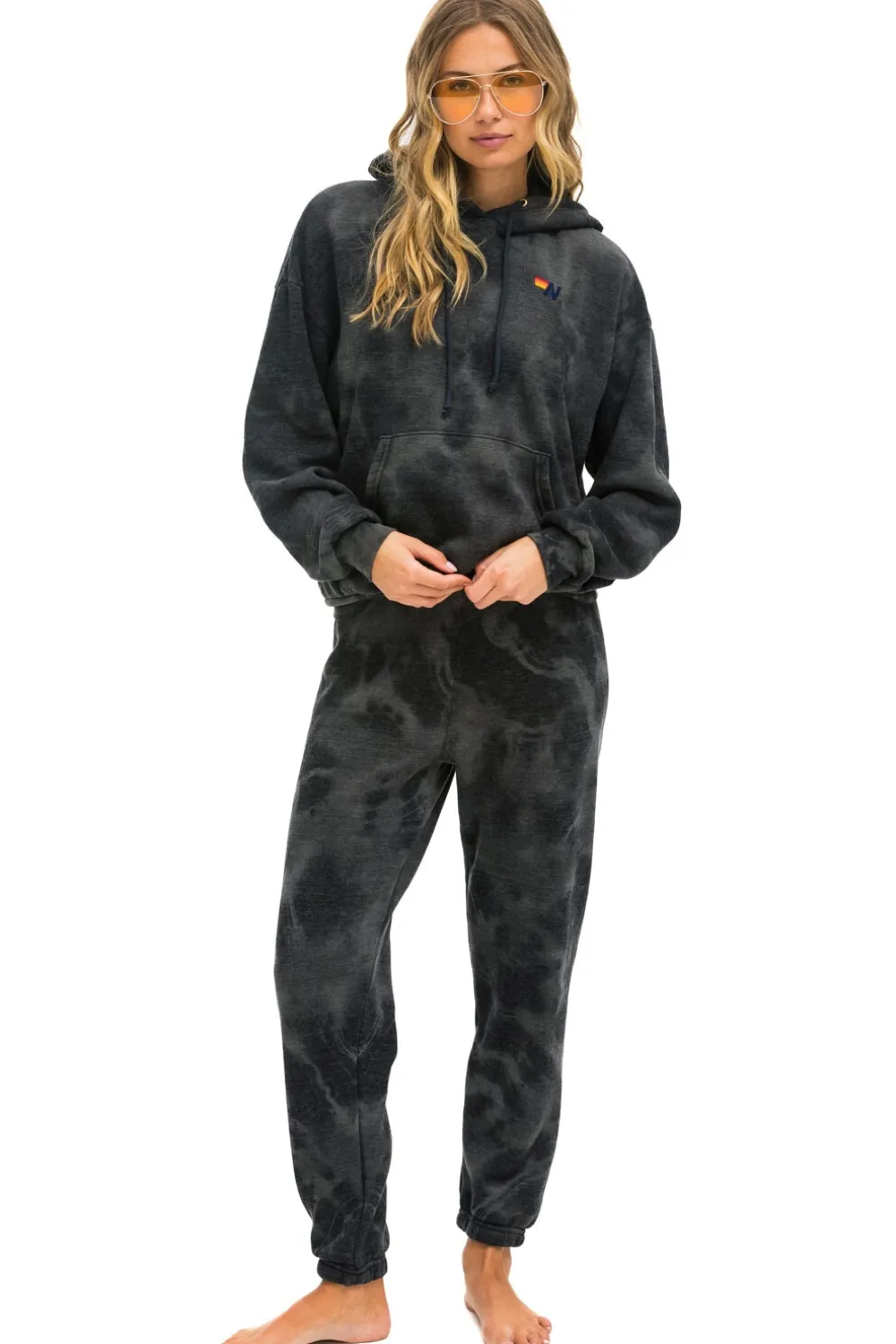 Hoodies | Hoodies | Aviator Nation HAND DYED PULLOVER HOODIE RELAXED - TIE DYE VINTAGE CHARCOAL TIEDYEVINTAGECHARCOAL