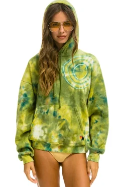 Hoodies | Hoodies | Aviator Nation HAND DYED PULLOVER HOODIE RELAXED - TIE DYE GREEN YELLOW TIEDYEGREENYELLOW