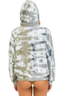 Hoodies | Hoodies | Aviator Nation HAND DYED PULLOVER HOODIE RELAXED - TIE DYE GREY // OLIVE TIEDYEGREY//OLIVE