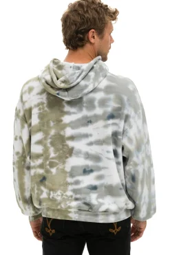Hoodies | Hoodies | Aviator Nation HAND DYED PULLOVER HOODIE RELAXED - TIE DYE GREY // OLIVE TIEDYEGREY//OLIVE