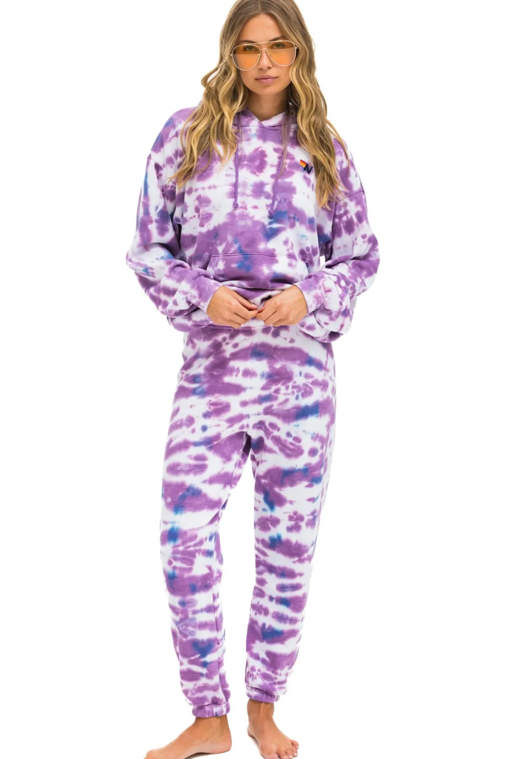 Hoodies | Hoodies | Aviator Nation HAND DYED PULLOVER HOODIE RELAXED - TIE DYE MAGENTA TIEDYEMAGENTA