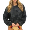 Sweatshirts | Sweatshirts | Aviator Nation HAND DYED RELAXED CREW SWEATSHIRT - TIE DYE VINTAGE CHARCOAL TIEDYEVINTAGECHARCOAL