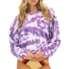 Sweatshirts | Sweatshirts | Aviator Nation HAND DYED RELAXED CREW SWEATSHIRT - TIE DYE MAGENTA TIEDYEMAGENTA