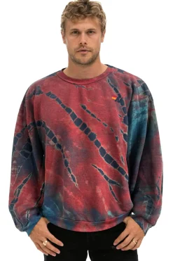 Sweatshirts | Sweatshirts | Aviator Nation HAND DYED RELAXED CREW SWEATSHIRT - TIE DYE MULTI TIEDYEMULTI