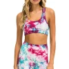 Activewear | Activewear | Aviator Nation HAND DYED SPORTS BRA - TIE DYE TURQUOISE TIEDYETURQUOISE