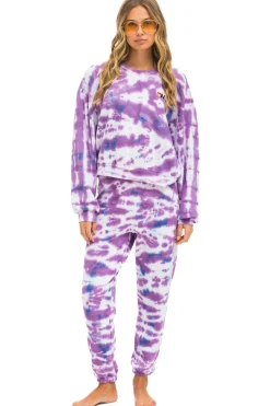 Sweatpants | Aviator Nation HAND DYED SWEATPANTS - TIE DYE MAGENTA TIEDYEMAGENTA