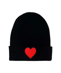 Beanies | Beanie | Aviator Nation HEART RIB BEANIE BLACKBeanieAviatorNation