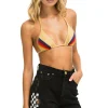 Denim | Denim | Aviator Nation HI RISE SKATER CUTOFF SIDE WHITE CHECK - VINTAGE BLACK VINTAGEBLACK