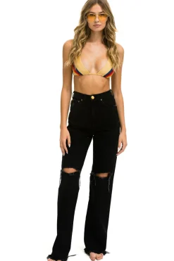 Denim | Denim | Aviator Nation HI RISE WIDE-LEG GYPSY JEAN - VINTAGE BLACK VINTAGEBLACK
