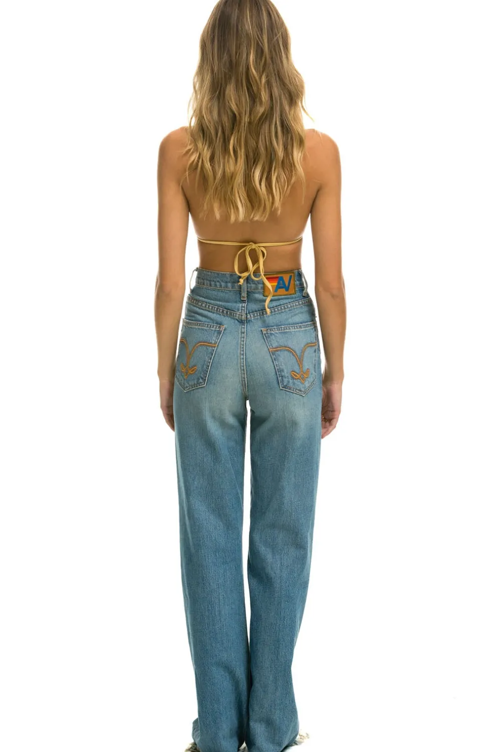 Denim | Denim | Aviator Nation HI RISE WIDE-LEG GYPSY JEAN - VINTAGE