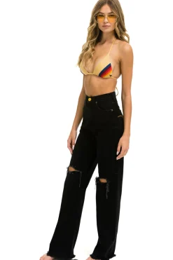Denim | Denim | Aviator Nation HI RISE WIDE-LEG GYPSY JEAN - VINTAGE BLACK VINTAGEBLACK