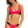 Swim Bottoms | Aviator Nation HI-CUT COLOR BLOCK CHEEKY BIKINI BOTTOMS - RED // BLACK RED//BLACK