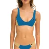 Swim Bottoms | Aviator Nation HI-CUT COLOR BLOCK CHEEKY BIKINI BOTTOMS - ANTIGUA // GOLD ANTIGUA//GOLD