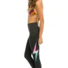 Activewear | Activewear | Aviator Nation HI-RISE CROP RAINBOW BOLT FADE LEGGINGS - CHARCOAL // RAINBOW PINK CHARCOAL//RAINBOWPINK