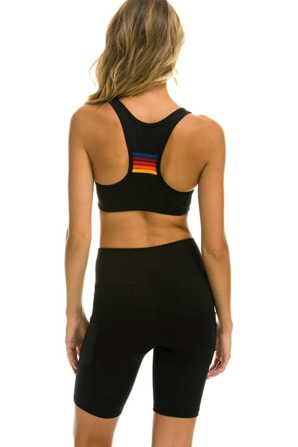 Activewear | Activewear | Aviator Nation 8 INCH CARGO POCKET HI-RISE BIKER SHORT - BLACK