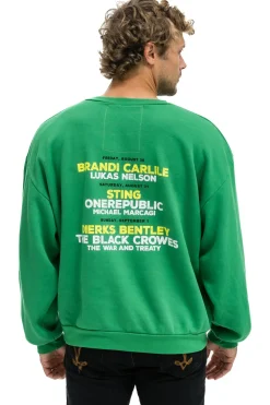 Sweatshirts | Sweatshirts | Aviator Nation JAZZ ASPEN SNOWMASS 2024 CREW SWEATSHIRT RELAXED - KELLY GREEN KELLYGREEN