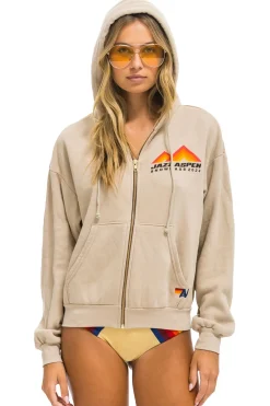 Hoodies | Hoodies | Aviator Nation JAZZ ASPEN SNOWMASS 2024 ZIP HOODIE RELAXED - SAND