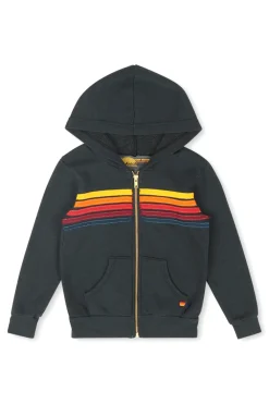 Kid's Hoodies | Aviator Nation KID'S 5 STRIPE HOODIE - CHARCOAL