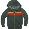 Kid's Hoodies | Aviator Nation KID'S 5 STRIPE HOODIE - DARK GREY // RAINBOW DARKGREY//RAINBOW
