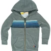 Kid's Hoodies | Aviator Nation KID'S 5 STRIPE HOODIE - HEATHER GREY // BLUE STRIPES HEATHERGREY//BLUESTRIPES