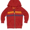 Kid's Hoodies | Aviator Nation KID'S 5 STRIPE HOODIE - RED