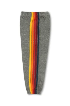 Kid's Sweatpants | Aviator Nation KID'S 5 STRIPE SWEATPANTS - HEATHER GREY HEATHERGREY