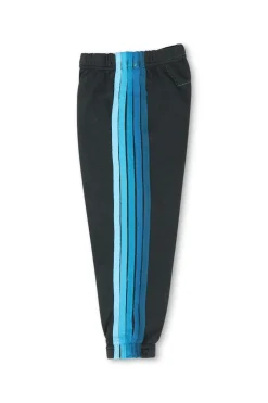 Kid's Sweatpants | Aviator Nation KID'S 5 STRIPE SWEATPANTS - CHARCOAL // BLUE CHARCOAL//BLUE