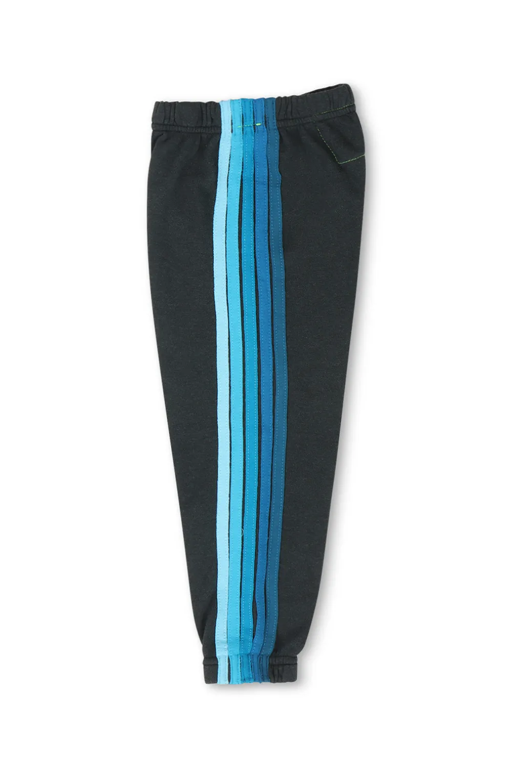 Kid's Sweatpants | Aviator Nation KID'S 5 STRIPE SWEATPANTS - CHARCOAL // BLUE CHARCOAL//BLUE