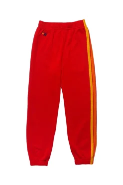 Kid's Sweatpants | Aviator Nation KID'S 5 STRIPE SWEATPANTS - RED