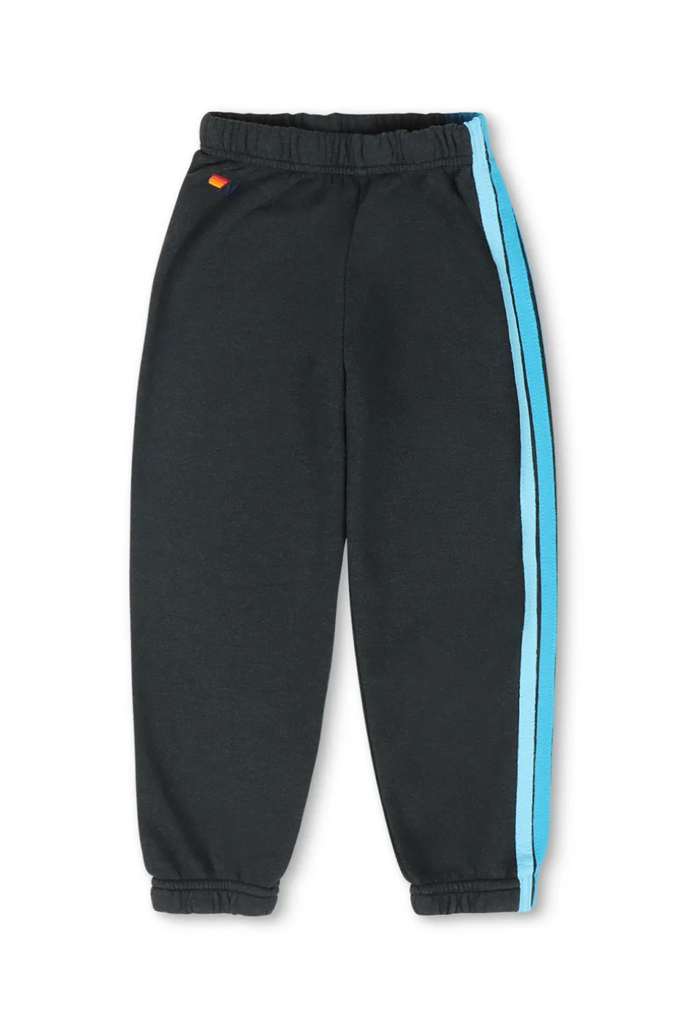 Kid's Sweatpants | Aviator Nation KID'S 5 STRIPE SWEATPANTS - CHARCOAL // BLUE CHARCOAL//BLUE