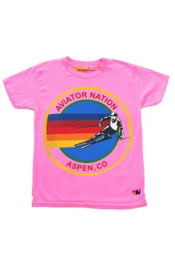 Kid's Tees | Aviator Nation KID'S ASPEN TEE - NEON PINK NEONPINK