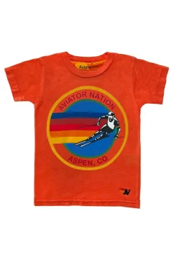 Kid's Tees | Aviator Nation KIDS ASPEN TEE - ORANGE