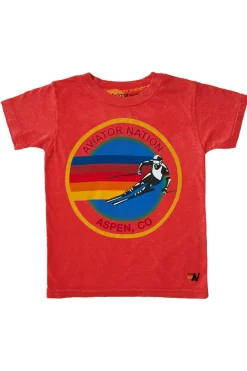 Kid's Tees | Aviator Nation KIDS ASPEN TEE - RED