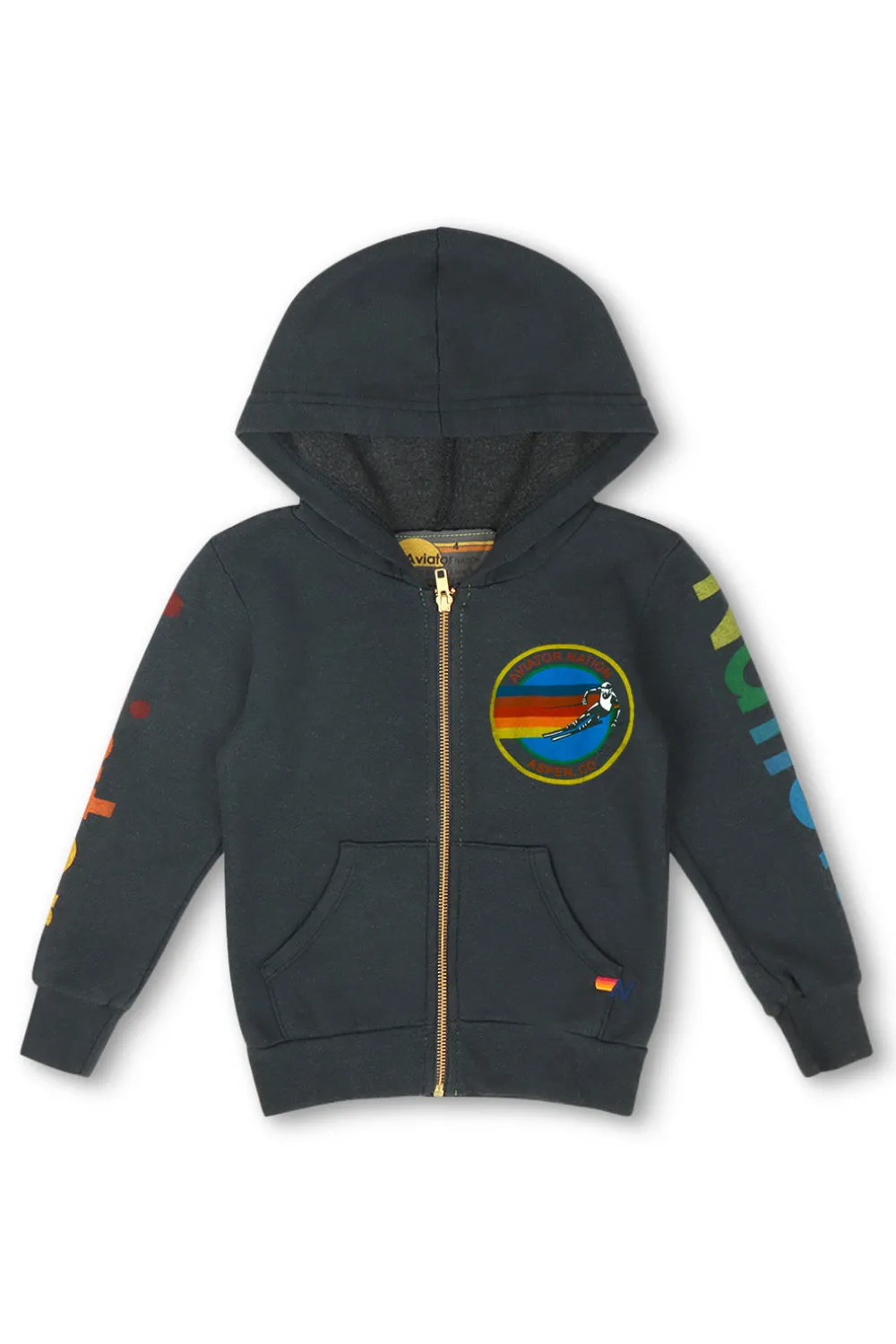 Kid's Hoodies | Aviator Nation KID'S ASPEN ZIP HOODIE - CHARCOAL